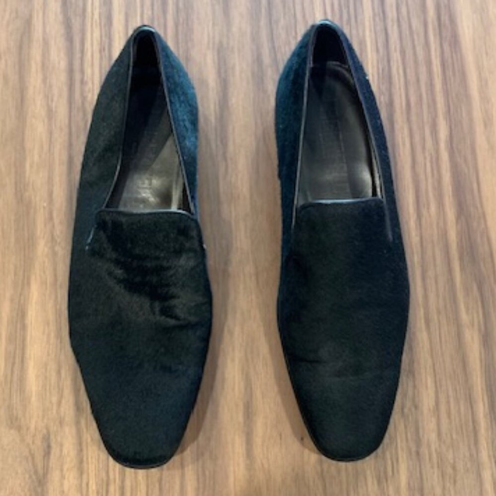 Karl Lagerfeld Men’s Black Pony Hair Loafers